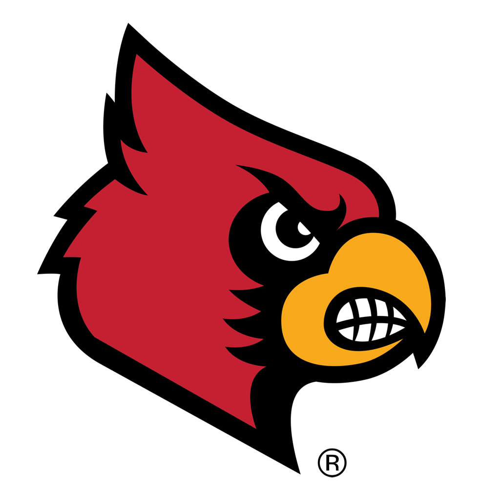 Louisville Cardinals Round State 12-Inch Wood Sign