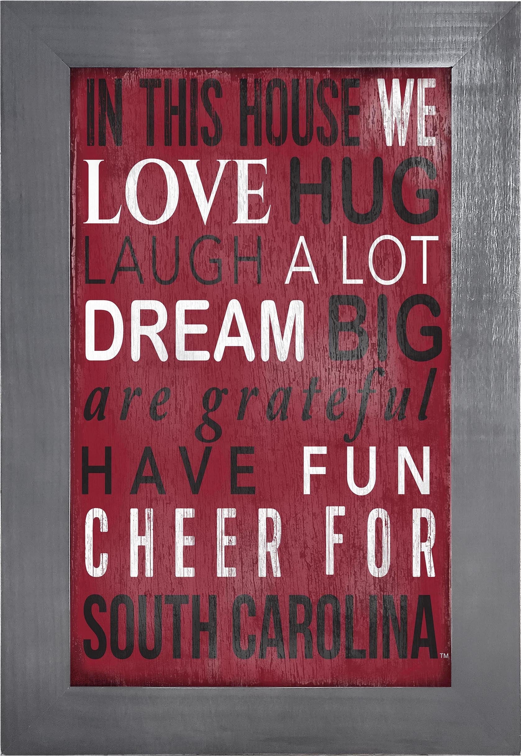 South Carolina Color In This House 11x19 Framed - Fan Creations GA