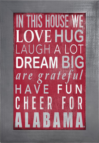 Fan Creations Home Decor Alabama   Color In This House 11x19 Framed