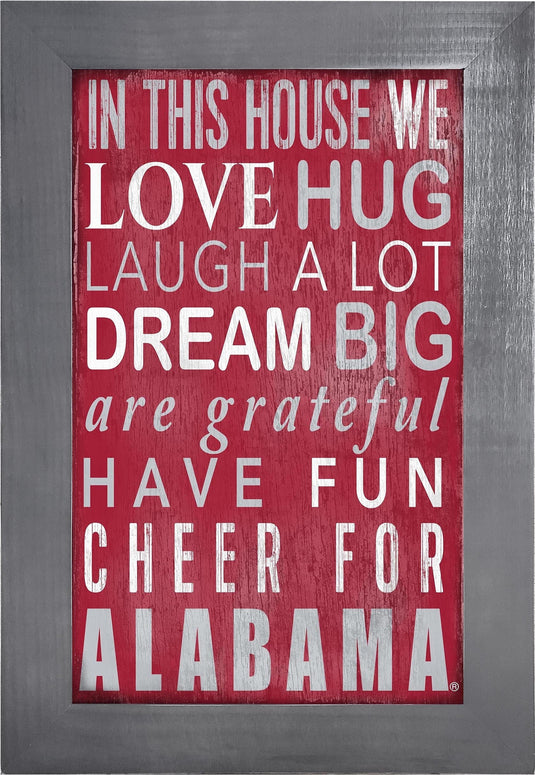 Fan Creations Home Decor Alabama   Color In This House 11x19 Framed