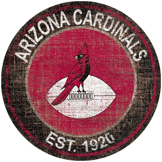 Fan Creations Home Decor Arizona Cardinals Heritage Logo Round