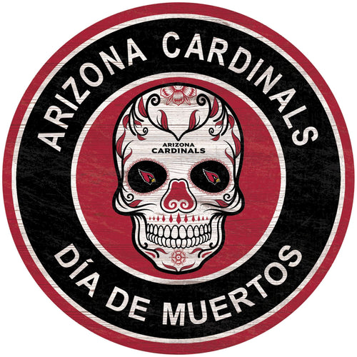 Fan Creations Holiday Home Decor Arizona Cardinals Sugar Skull Circle