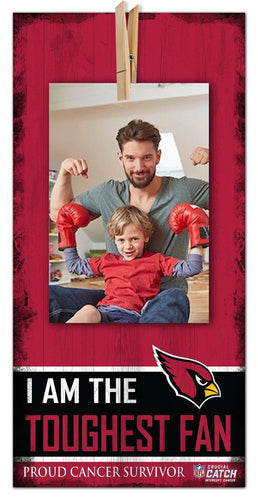 Fan Creations Home Decor Arizona Cardinals Toughest Fan Clothespin 6x12