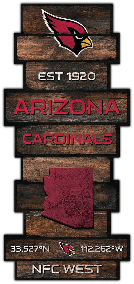 Fan Creations Wall Decor Arizona Cardinals Wood Celebration Stack