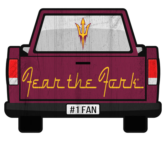 Fan Creations Home Decor Arizona State Slogan Truck Back Vintage 12in