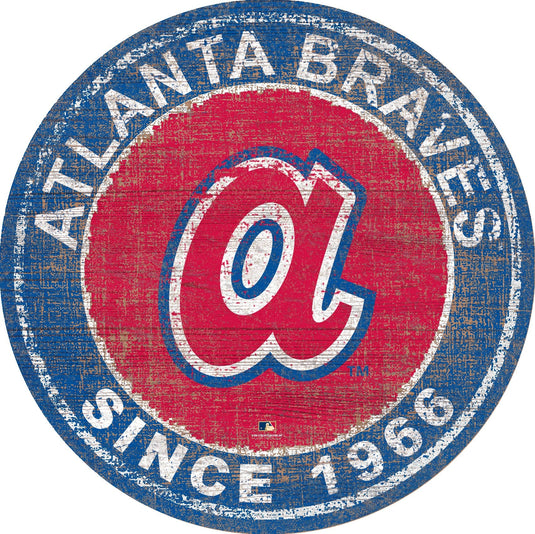 Fan Creations Home Decor Atlanta Braves Heritage Logo Round
