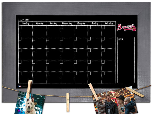 Fan Creations Home Decor Atlanta Braves   Monthly Chalkboard With Frame & Clothespins