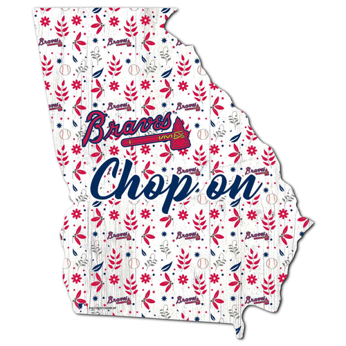 Fan Creations Wall Decor Atlanta Braves State Sign 24in