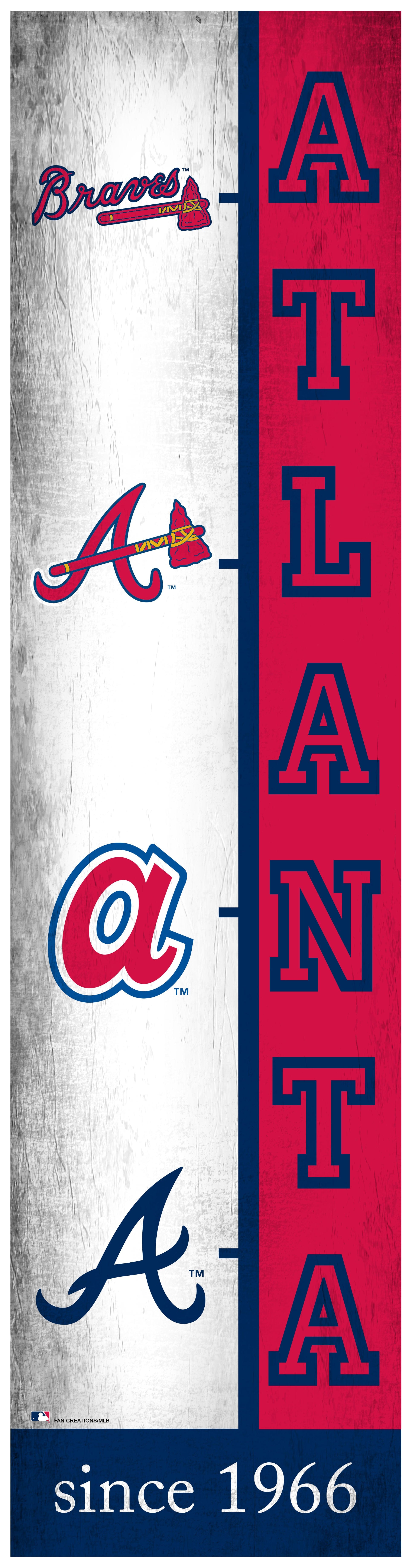 Atlanta Braves Team Logo Progression 6x24 – Fan Creations GA