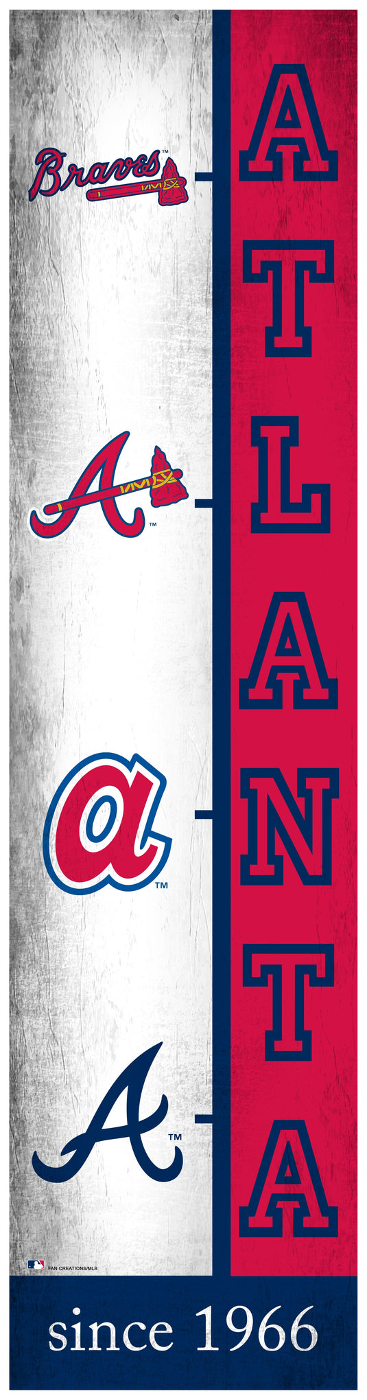 Fan Creations Home decor Atlanta Braves Team Logo Progression 6x24