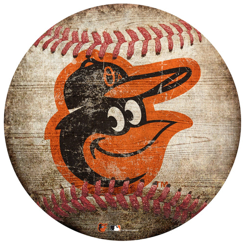 Fan Creations Wall Decor Baltimore Orioles 12in Baseball Shaped Sign