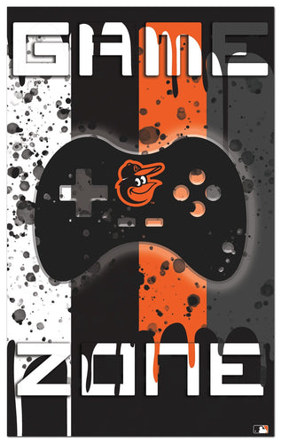Fan Creations Home Decor Baltimore Orioles  Color Grunge Game Zone 11x19