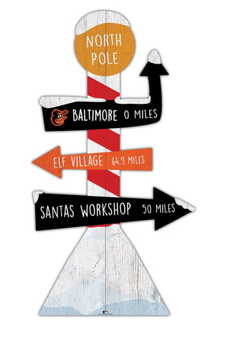 Fan Creations Holiday Home Decor Baltimore Orioles Directional North Pole