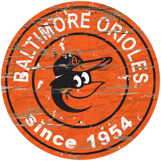 Fan Creations 24" Wall Art Baltimore Orioles Distressed 24" Round Sign