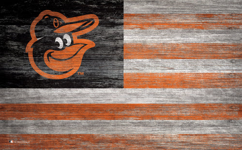 Fan Creations Home Decor Baltimore Orioles   Distressed Flag 11x19