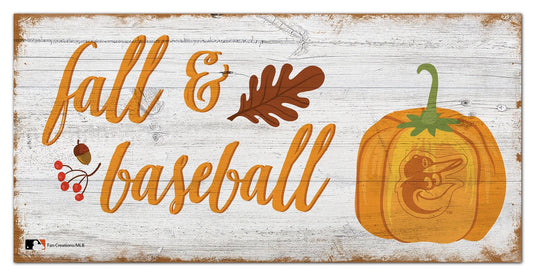Fan Creations Holiday Home Decor Baltimore Orioles Fall and Baseball 6x12