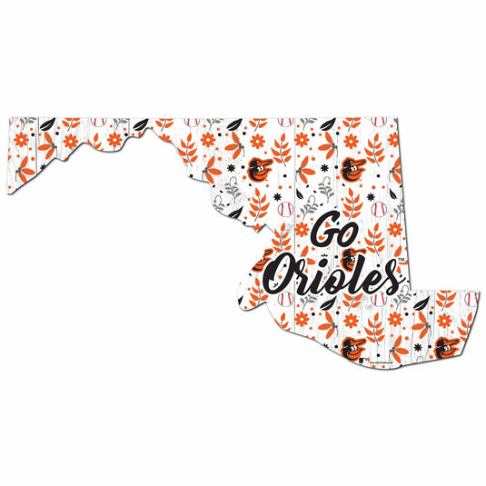 Fan Creations Wall Decor Baltimore Orioles State Sign 24in