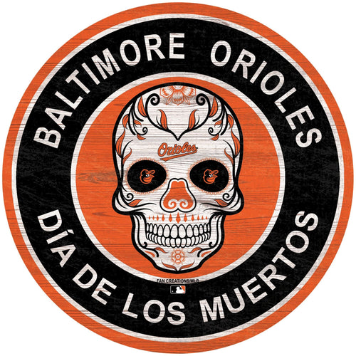 Fan Creations Holiday Home Decor Baltimore Orioles Sugar Skull Circle