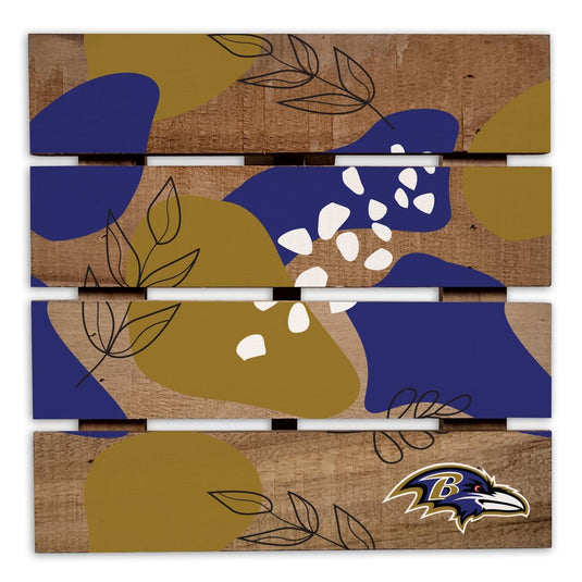 Fan Creations Gameday Food Baltimore Ravens Abstract Floral Trivet Hot Plate