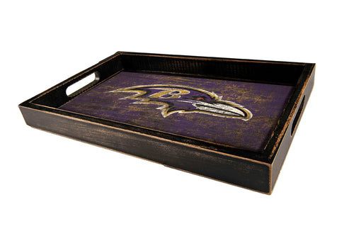 Fan Creations Home Decor Baltimore Ravens  Distressed Team Tray With Team Colors