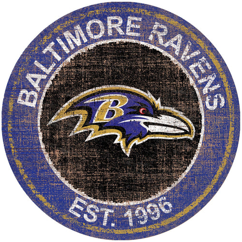 Fan Creations Home Decor Baltimore Ravens Heritage Logo Round
