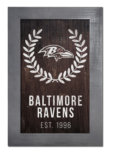 Fan Creations Home Decor Baltimore Ravens   Laurel Wreath 11x19