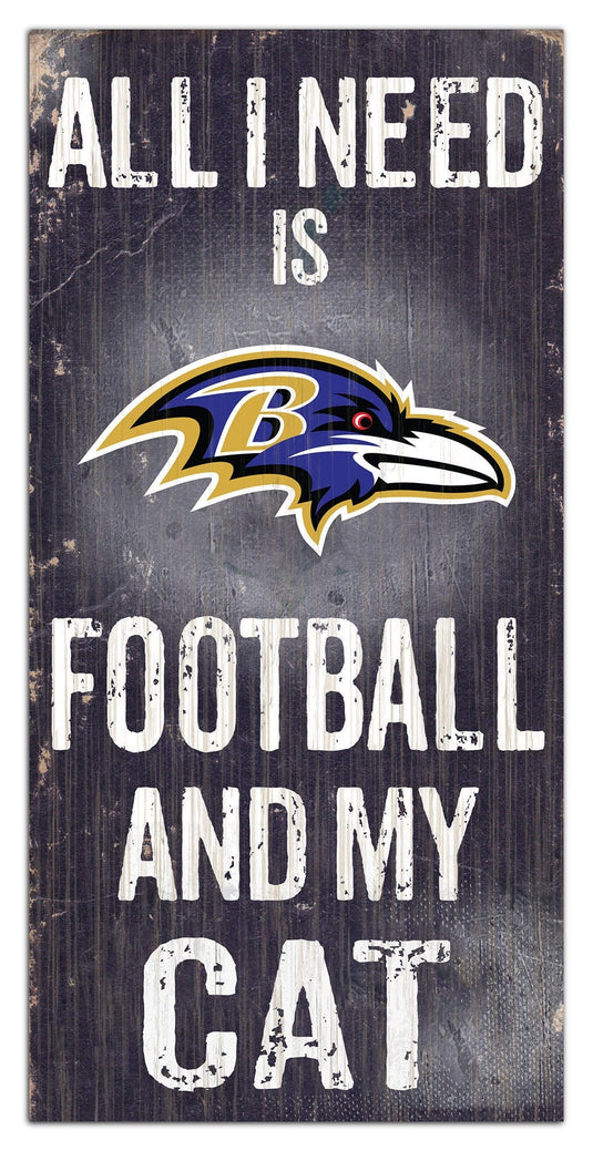 Fan Creations 6x12 Sign Baltimore Ravens My Cat 6x12 Sign