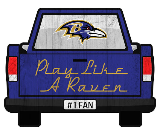 Fan Creations Home Decor Baltimore Ravens Slogan Truck Back Vintage 12in