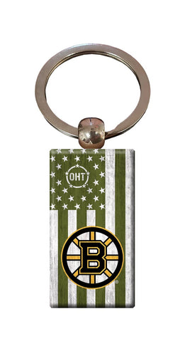 Fan Creations Home Decor Boston Bruins  OHT Flag Keychain