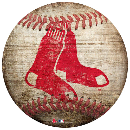 Fan Creations Wall Decor Boston Red Sox 12in Baseball Shaped Sign