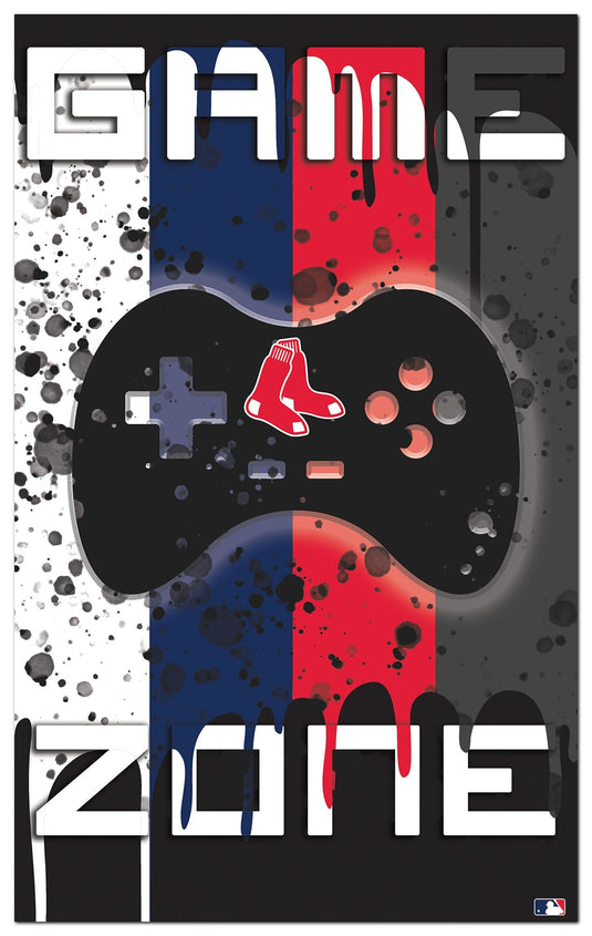 Fan Creations Home Decor Boston Red Sox  Color Grunge Game Zone 11x19