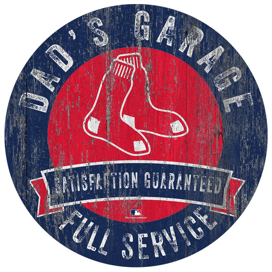 Fan Creations 12" Circle Boston Red Sox Dad's Garage Sign