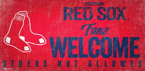 Fan Creations 6x12 Sign Boston Red Sox Fans Welcome Sign