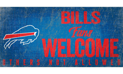 Fan Creations 6x12 Sign Buffalo Bills Fans Welcome Sign