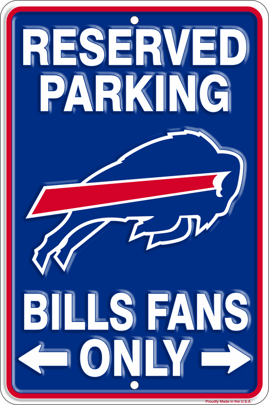 Fan Creations Wall Decor Buffalo Bills Reserved Parking Metal 12x18in