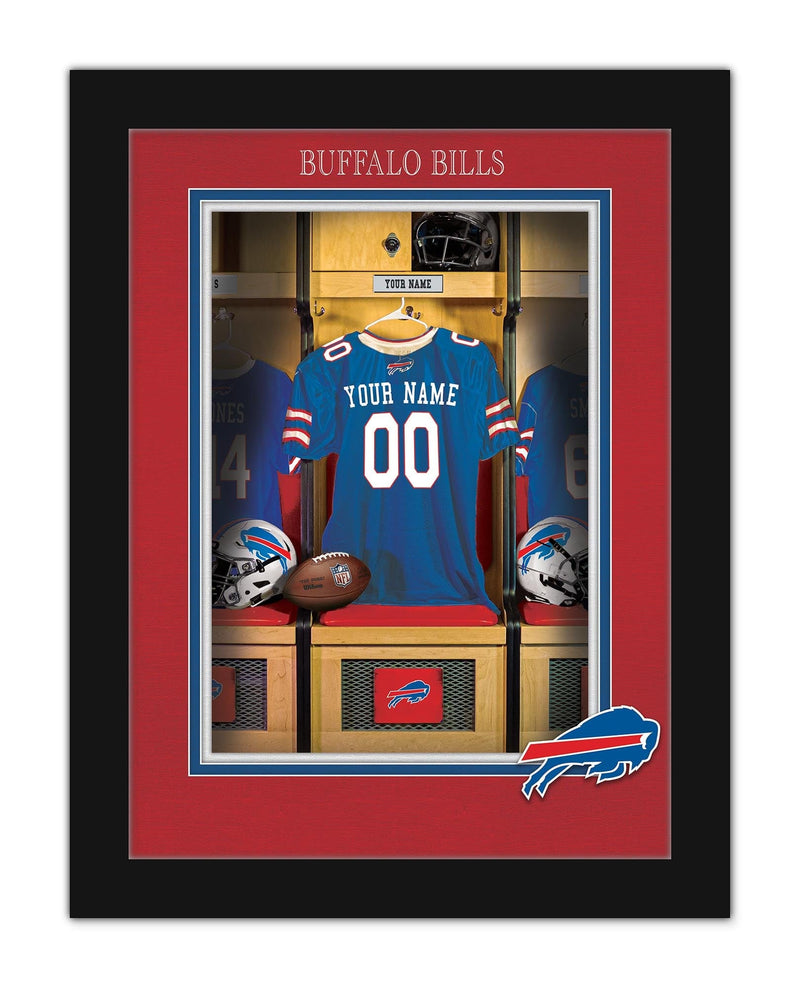 Load image into Gallery viewer, Fan Creations Buffalo Bills Ultimate NFL Locker Room Custom Jersey Framed Print
