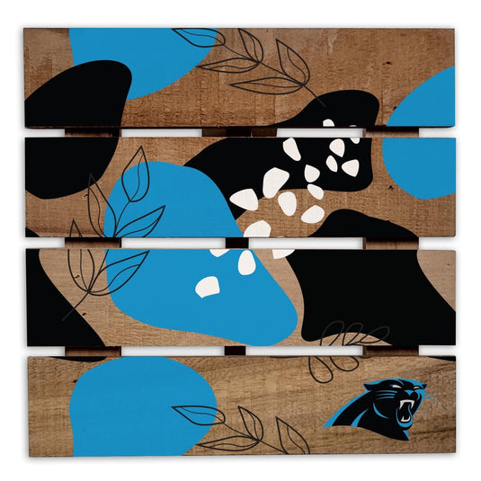 Fan Creations Gameday Food Carolina Panthers Abstract Floral Trivet Hot Plate