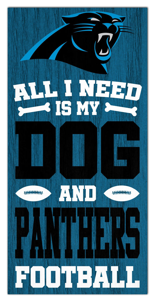 Fan Creations Home Decor Carolina Panthers All I Need Is My Dog & Football