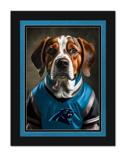 Fan Creations Wall Art Carolina Panthers Dog in Team Jersey 12x16
