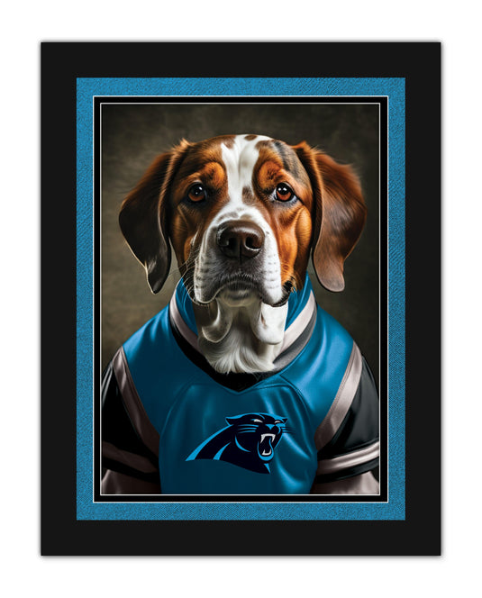 Fan Creations Wall Art Carolina Panthers Dog in Team Jersey 12x16