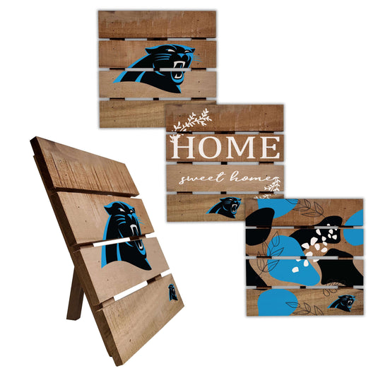 Fan Creations Home Decor Carolina Panthers Trivet Hot Plate Set of 4 (2221,2222,2122x2)