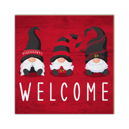 Fan Creations Home Decor Chicago Blackhawks   Welcome Gnomes