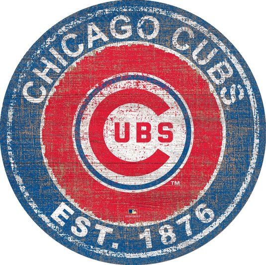 Fan Creations Home Decor Chicago Cubs Heritage Logo Round