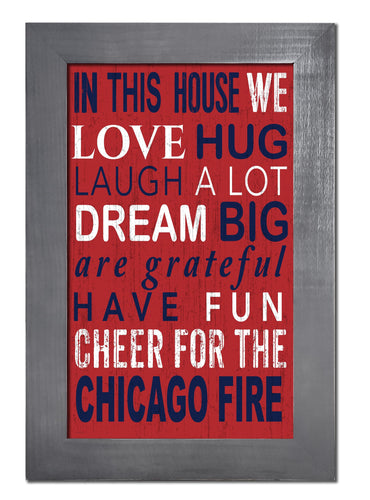 Fan Creations Home Decor Chicago Fire   Color In This House 11x19 Framed