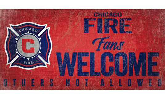 Fan Creations 6x12 Sign Chicago Fire Fans Welcome Sign