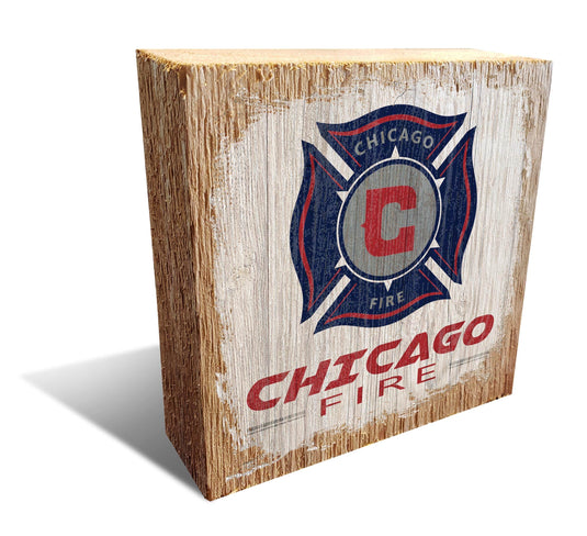 Fan Creations Desktop Stand Chicago Fire Team Logo Block