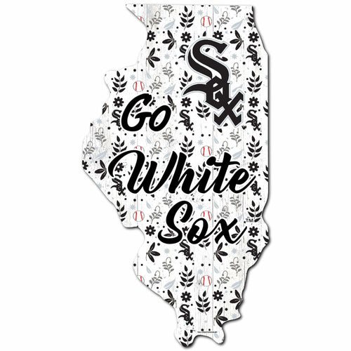 Fan Creations Wall Decor Chicago White Sox State Sign 24in