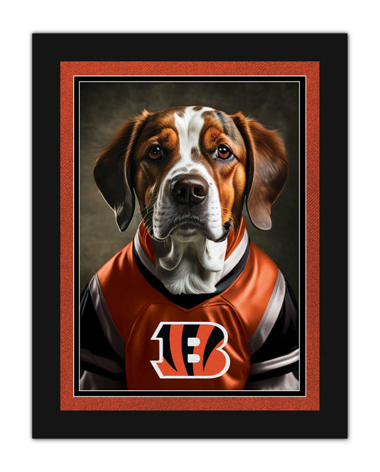 Fan Creations Wall Art Cincinnati Bengals Dog in Team Jersey 12x16