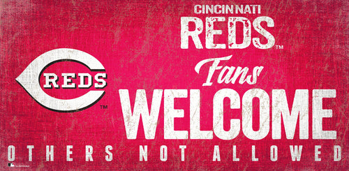 Fan Creations 6x12 Sign Cincinnati Reds Fans Welcome Sign