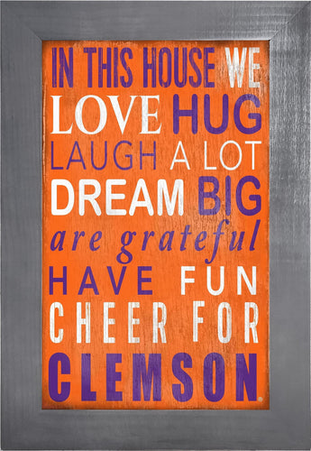 Fan Creations Home Decor Clemson   Color In This House 11x19 Framed